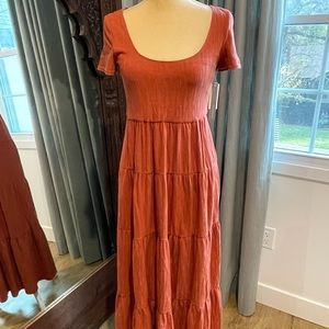 Maeve Anthropologie Gillian tiered maxi dress NWT